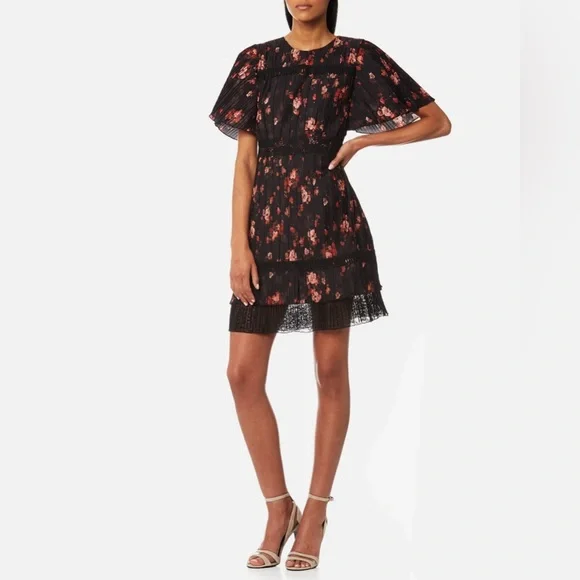 colorful summer mini dress Multicolor Floral Mini Dress for pretty summer Floral dresses for weddings L